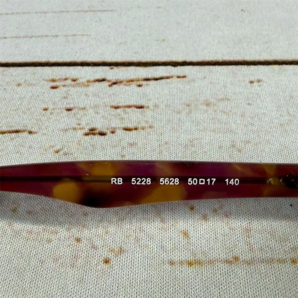Ray-Ban RB 5228 Tortoise Shell Eyeglass Frames Replacement Unisex With Case